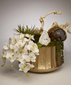 DECOR T&C Floral Company Drapped Orchids In Embellished Container