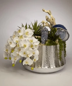 DECOR T&C Floral Company Drapped Orchids In Embellished Container