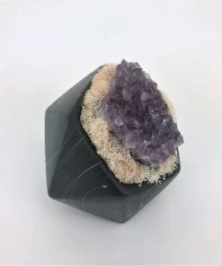 DECOR T&C Floral Company Black Marble Like Pentagon