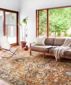 Loloi Sebastian Power Loomed Red / Navy Rug