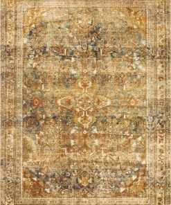 Loloi Sebastian Power Loomed Lagoon / Spice Rug RUGS