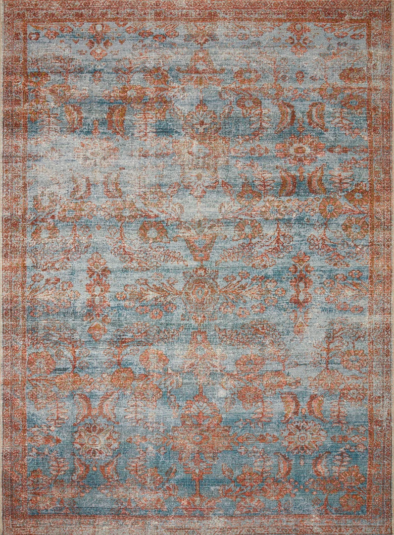 Loloi Sebastian Power Loomed Ocean / Spice Rug RUGS 3 Loloi Sebastian Power Loomed Ocean / Spice Rug RUGS