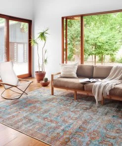 Loloi Sebastian Power Loomed Ocean / Spice Rug RUGS