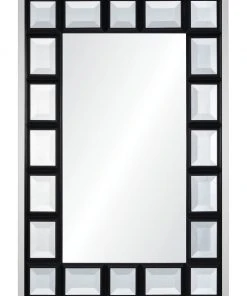 Suzanne Kasler For Mirror Home Polished Stainless Steel & Satin Black Mirror DECOR