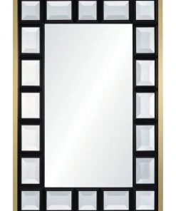 DECOR Suzanne Kasler For Mirror Home Satin Brass & Satin Black Mirror
