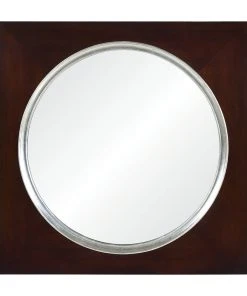 Suzanne Kasler For Mirror Home Dutch Brown & Distressed Silver Leaf Mirror DECOR