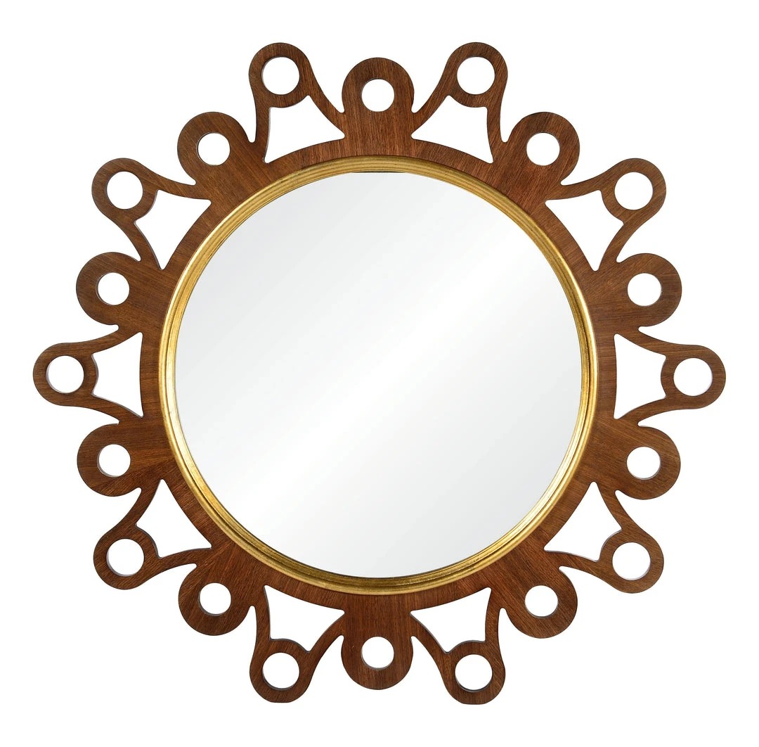 Suzanne Kasler For Mirror Home Walnut & Distressed Gold Leaf Mirror 3 Suzanne Kasler For Mirror Home Walnut & Distressed Gold Leaf Mirror