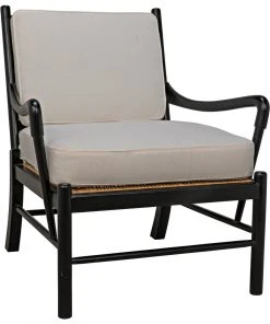 Noir Kevin Hand Rubbed Black Chair