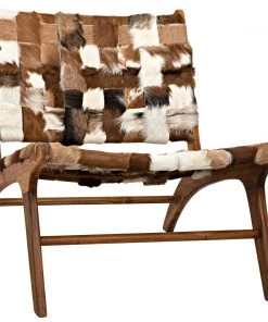 Noir Kamara Cow Hide Chair