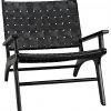 Noir Kamara Black With Black Leather Arm Chair 1 Noir Kamara Black With Black Leather Arm Chair