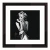 DECOR Worlds Away Marilyn Monroe Cross Legs - Black Lacquer Frame