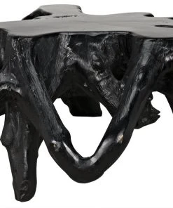 Noir Teak Root Coffee Table, Black