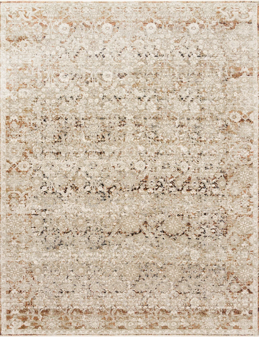 Loloi Theia Power Loomed Natural / Rust Rug RUGS 3 Loloi Theia Power Loomed Natural / Rust Rug RUGS
