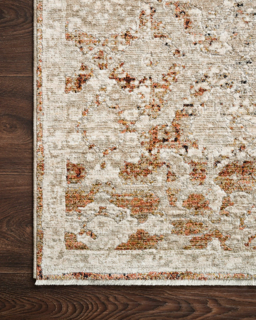 Loloi Theia Power Loomed Natural / Rust Rug RUGS 8 Loloi Theia Power Loomed Natural / Rust Rug RUGS