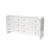 Worlds Away Waterfall Edge Chest With Fluted Drawer Front In White Lacquer 2 Worlds Away Waterfall Edge Chest With Fluted Drawer Front In White Lacquer