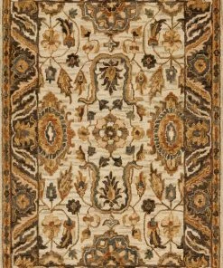 Loloi Victoria Hooked Ivory / Dk Taupe Rug RUGS