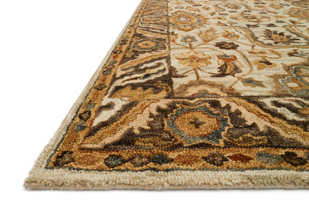 Loloi Victoria Hooked Ivory / Dk Taupe Rug RUGS 4 Loloi Victoria Hooked Ivory / Dk Taupe Rug RUGS