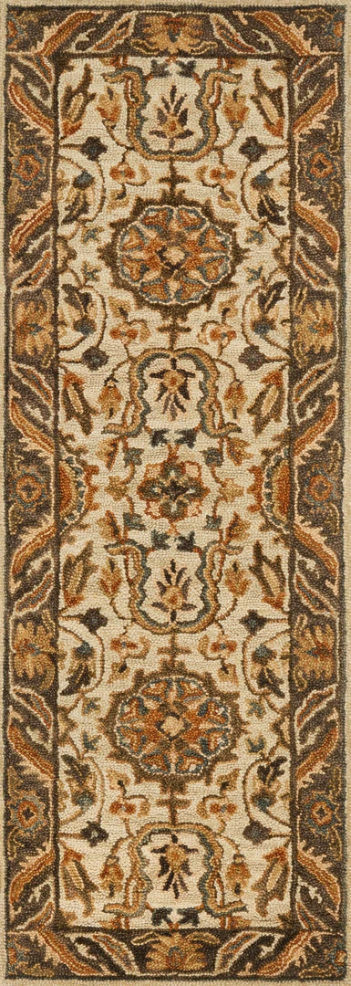Loloi Victoria Hooked Ivory / Dk Taupe Rug RUGS 5 Loloi Victoria Hooked Ivory / Dk Taupe Rug RUGS