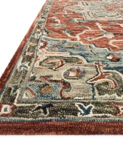 Loloi Victoria Hooked Red / Multi Rug
