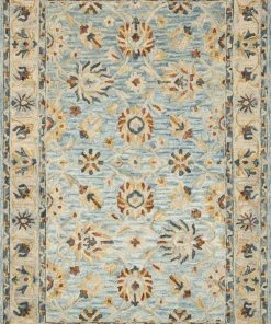 Loloi Victoria Hooked Lt. Blue / Natural Rug