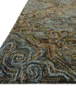 Loloi Victoria Hooked Charcoal / Multi Rug RUGS