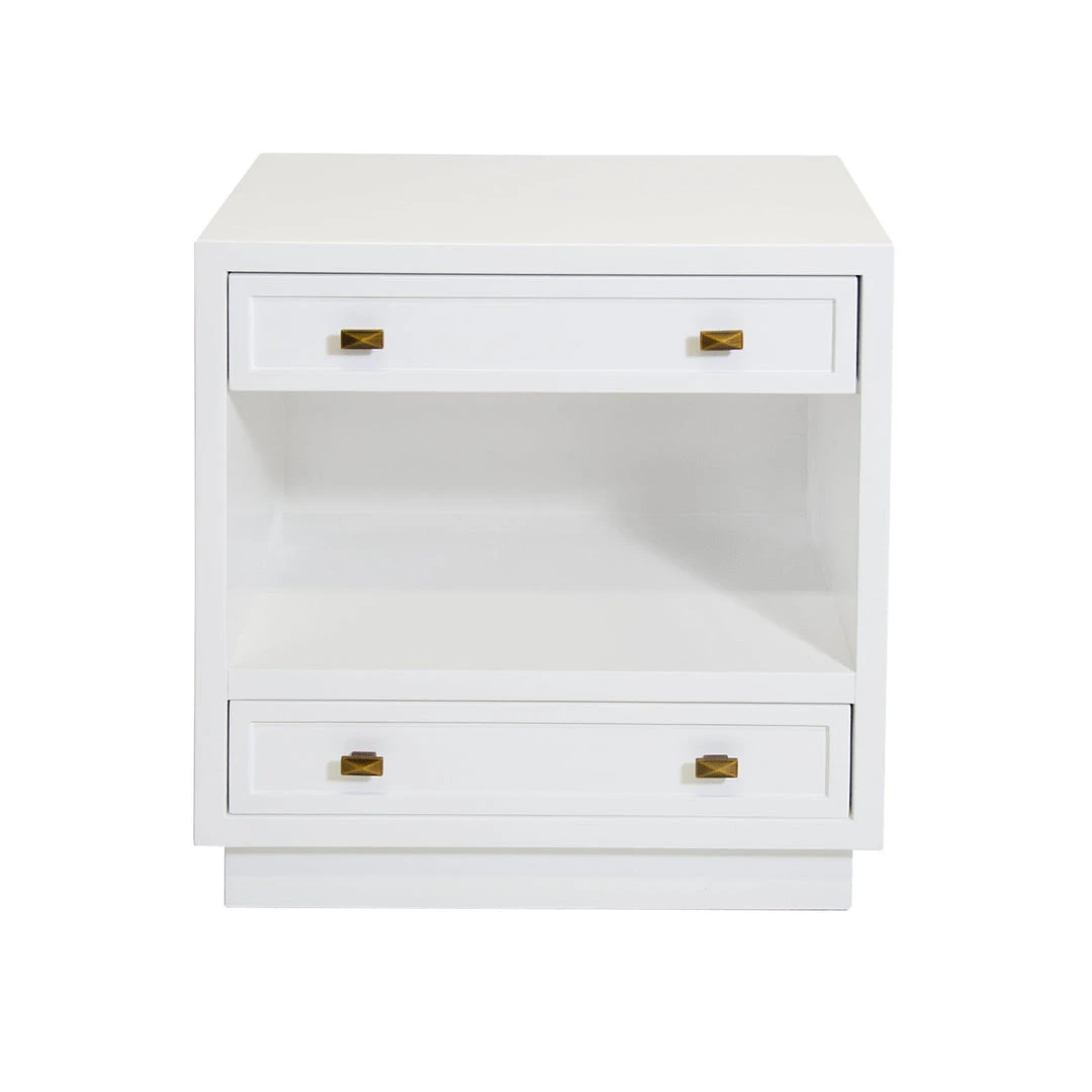 Worlds Away Wh Lacquer 2 Dr Nighstand W Shelf & Brz Hardware Chests & Cabinets 3 Worlds Away Wh Lacquer 2 Dr Nighstand W Shelf & Brz Hardware Chests & Cabinets