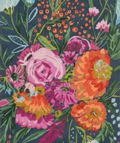 Loloi Wild Bloom Hooked Midnight / Plum Rug