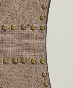 DECOR Jamie Young Cait Linen Round Mirror