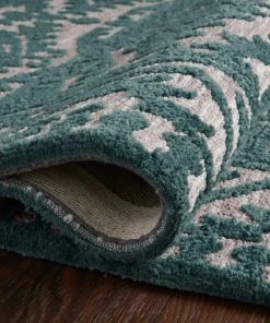 RUGS Justina Blakeney X Loloi Yeshaia Power Loomed Teal / Dove Rug