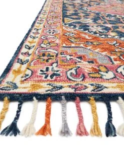 Loloi Zharah Hooked Navy / Multi Rug RUGS