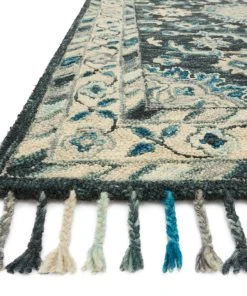 Loloi Zharah Hooked Teal / Grey Rug