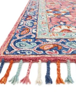 Loloi Zharah Hooked Rose / Denim Rug