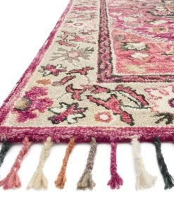 RUGS Loloi Zharah Hooked Raspberry / Taupe Rug