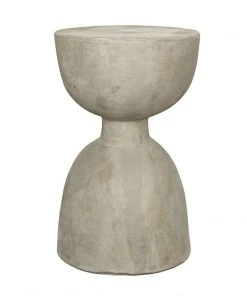 Side & End Tables Noir Hourglass Stool, Fiber Cement