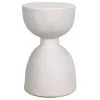 Side & End Tables Noir Hourglass Stool, White Fiber Cement