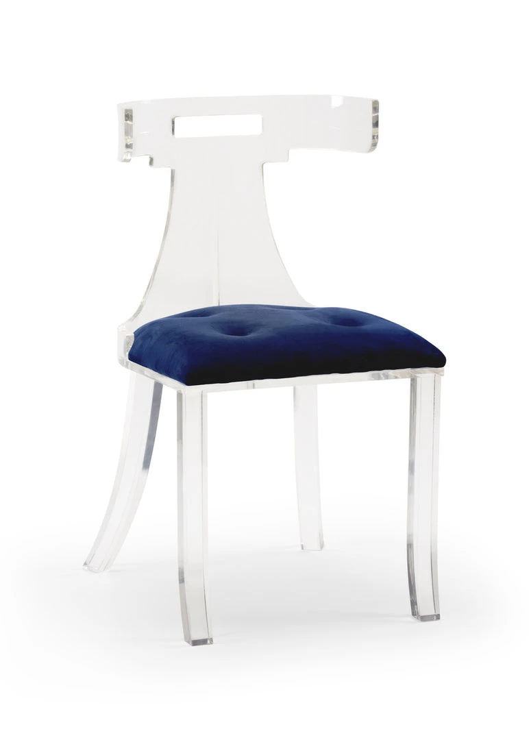 Wildwood Elsa Blue Velvet Acrylic Chair 3 Wildwood Elsa Blue Velvet Acrylic Chair
