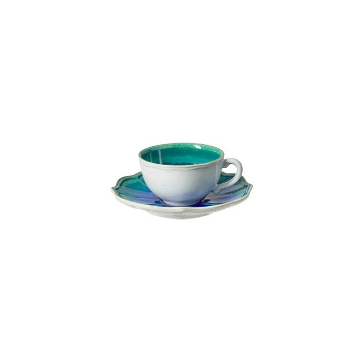 Casafina Dori 6.5oz. Atlantic Blue Tea Cup & Saucer (Set Of 4) TABLETOP 3 Casafina Dori 6.5oz. Atlantic Blue Tea Cup & Saucer (Set Of 4) TABLETOP