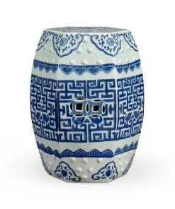 OUTDOOR Chelsea House Blue & White Porcelain Qing Garden Seat