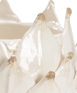 Chelsea House White Leaf Vase