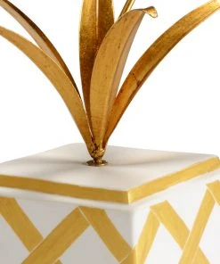 Chelsea House Square Flower Accent - Gold DECOR