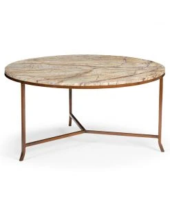 Chelsea House Round Marble Harvey Cocktail Table LIVING ROOM