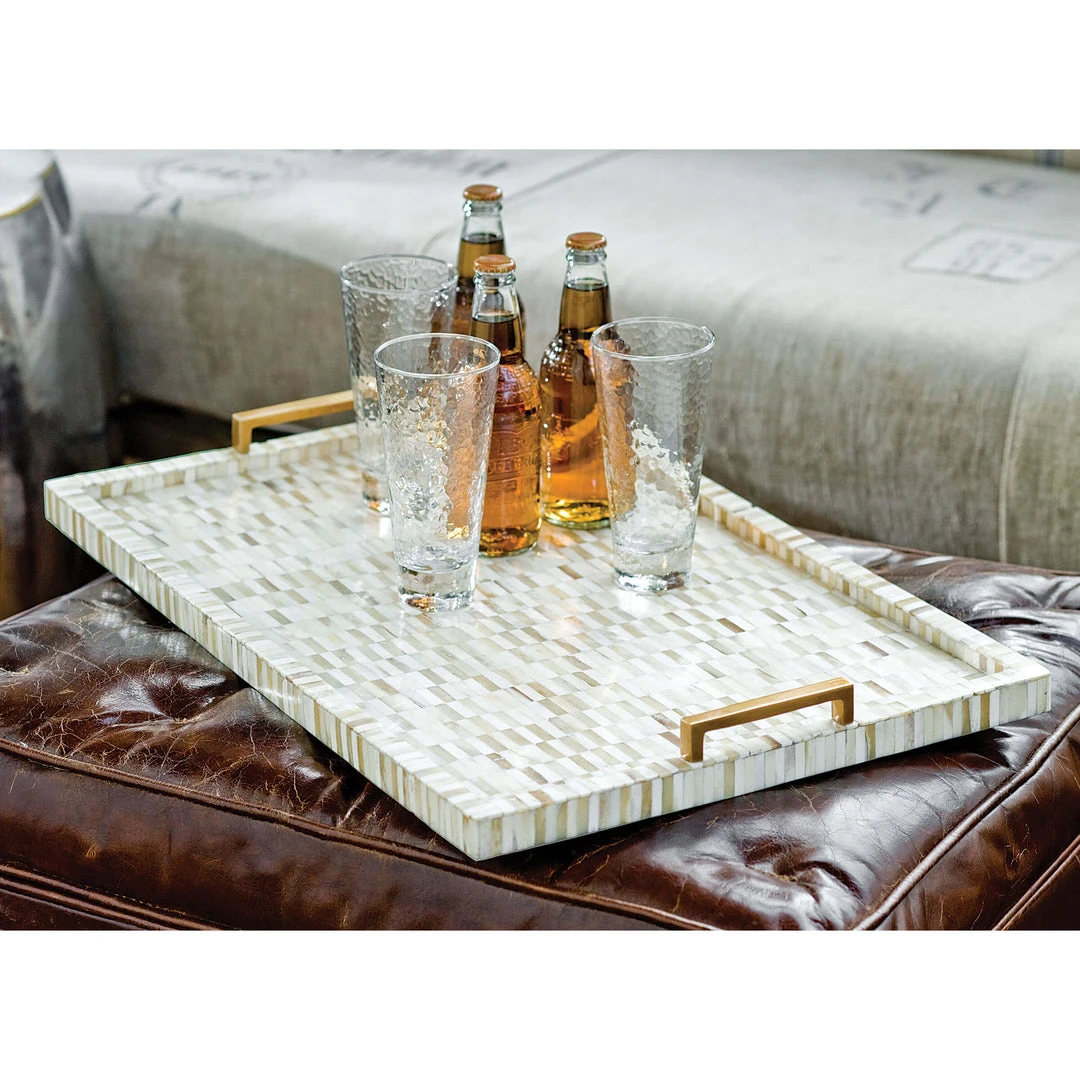 Regina Andrew Multi-Tone Bone And Brass Tray 5 Regina Andrew Multi-Tone Bone And Brass Tray