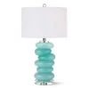 Regina Andrew Stacked Pebble Glass Table Lamp (Aqua) 2 Regina Andrew Stacked Pebble Glass Table Lamp (Aqua)