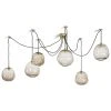 All Lighting Regina Andrew Molten Spider Small With Smoke Glass (Natural Brass)