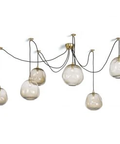 All Lighting Regina Andrew Molten Spider Small With Smoke Glass (Natural Brass)