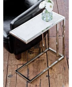 Side & End Tables Regina Andrew Echelon Sofa Hugger Table (Polished Nickel)