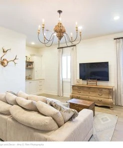 All Lighting Regina Andrew Wood Carved Chandelier