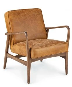 LIVING ROOM Regina Andrew Surrey Leather Chair (Brown)