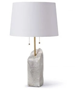 Regina Andrew Square Raw Alabaster Table Lamp