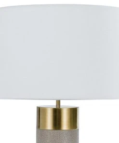Table Lamps Regina Andrew Harlow Ivory Grey Shagreen Cylinder Table Lamp